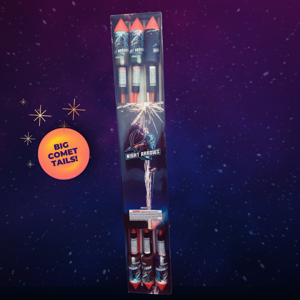 Night Arrows, 6 pc - Rockets