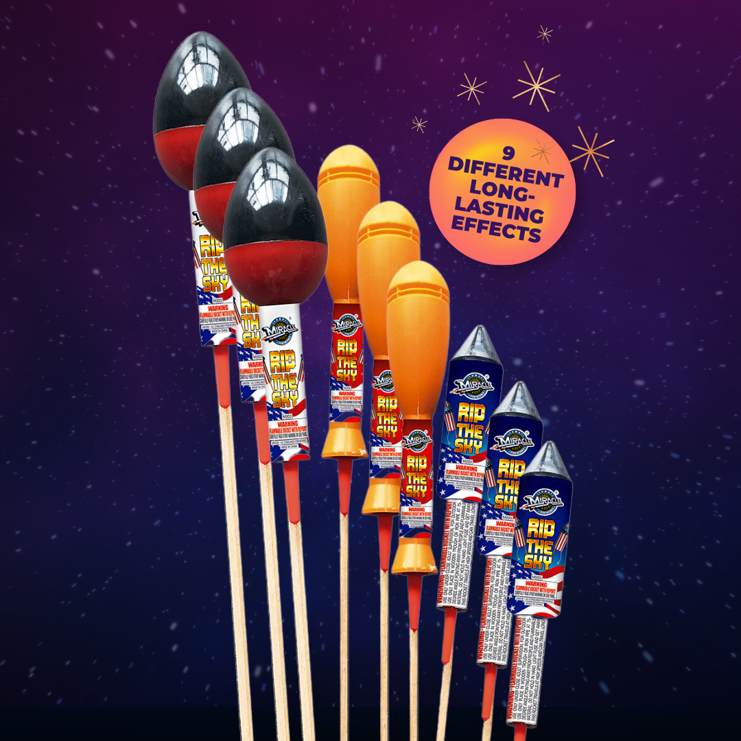 Ripsnorter Rockets Rip The Sky, 9 pc - Rockets