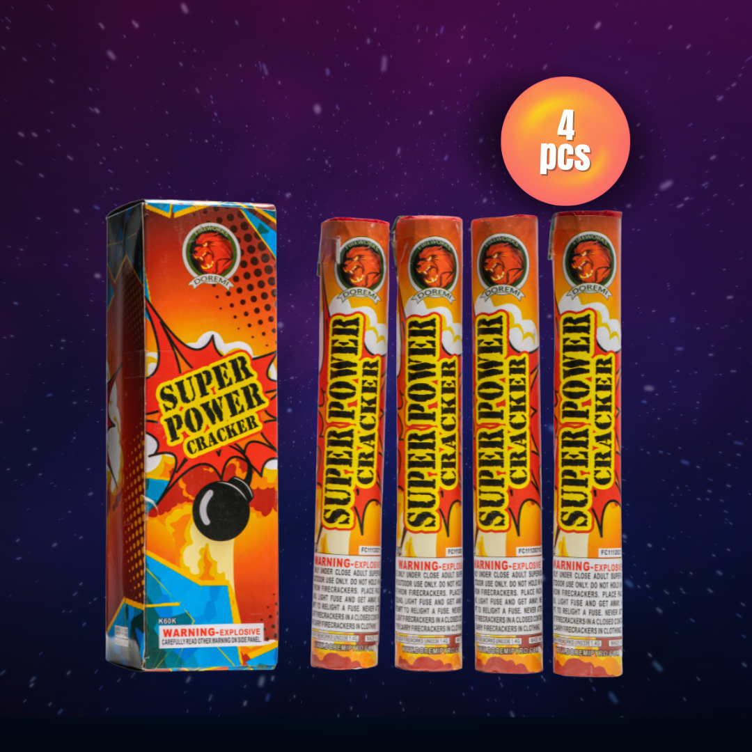 Super Power Cracker, 4 pc - Firecracker